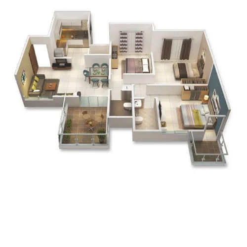 Vardhaman Altezza Tathawade 3BHK Floorplan